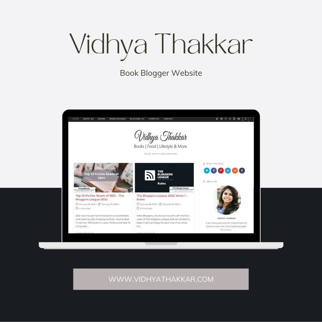 Vidhya Thakkar Book Blogger Website